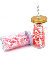 Load image into Gallery viewer, Bismillah latte glass w/ straw