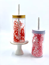 Load image into Gallery viewer, Bismillah latte glass w/ straw