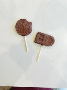 Crescent Chocolate Lolly