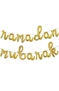 Ramadan Mubarak Ballon banner | cursive