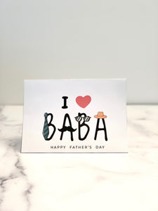 I heart Baba | Fathers Day Card | digital download