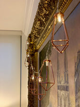 Load image into Gallery viewer, Geometric Rose Gold Hanging Lights