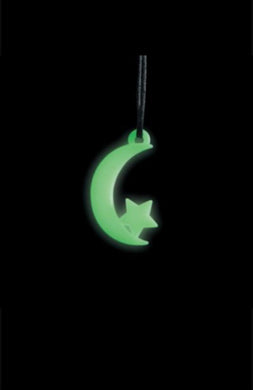 Glow in the Dark Crescent Star necklace