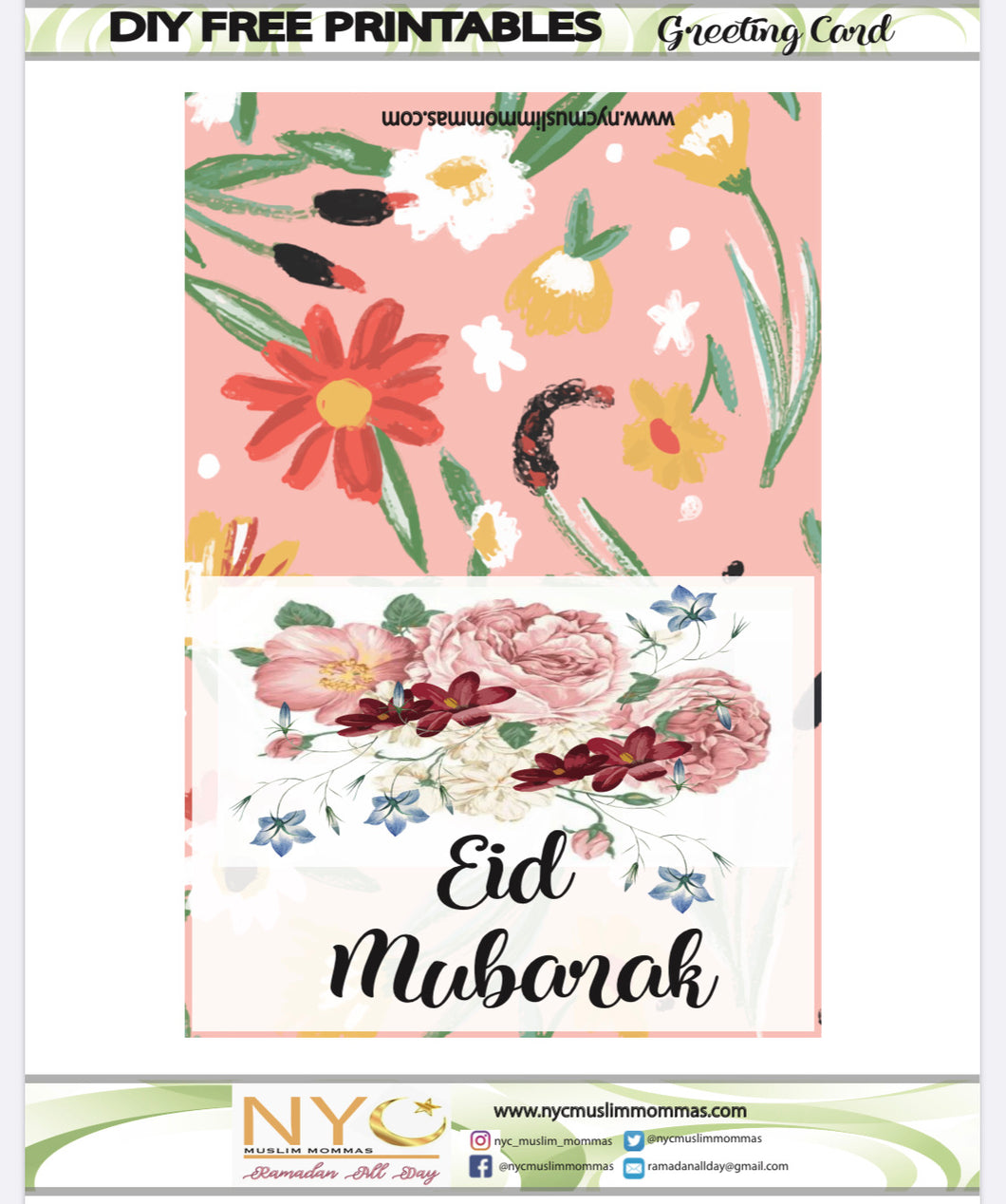 FREE PRINTABLE | Eid Card