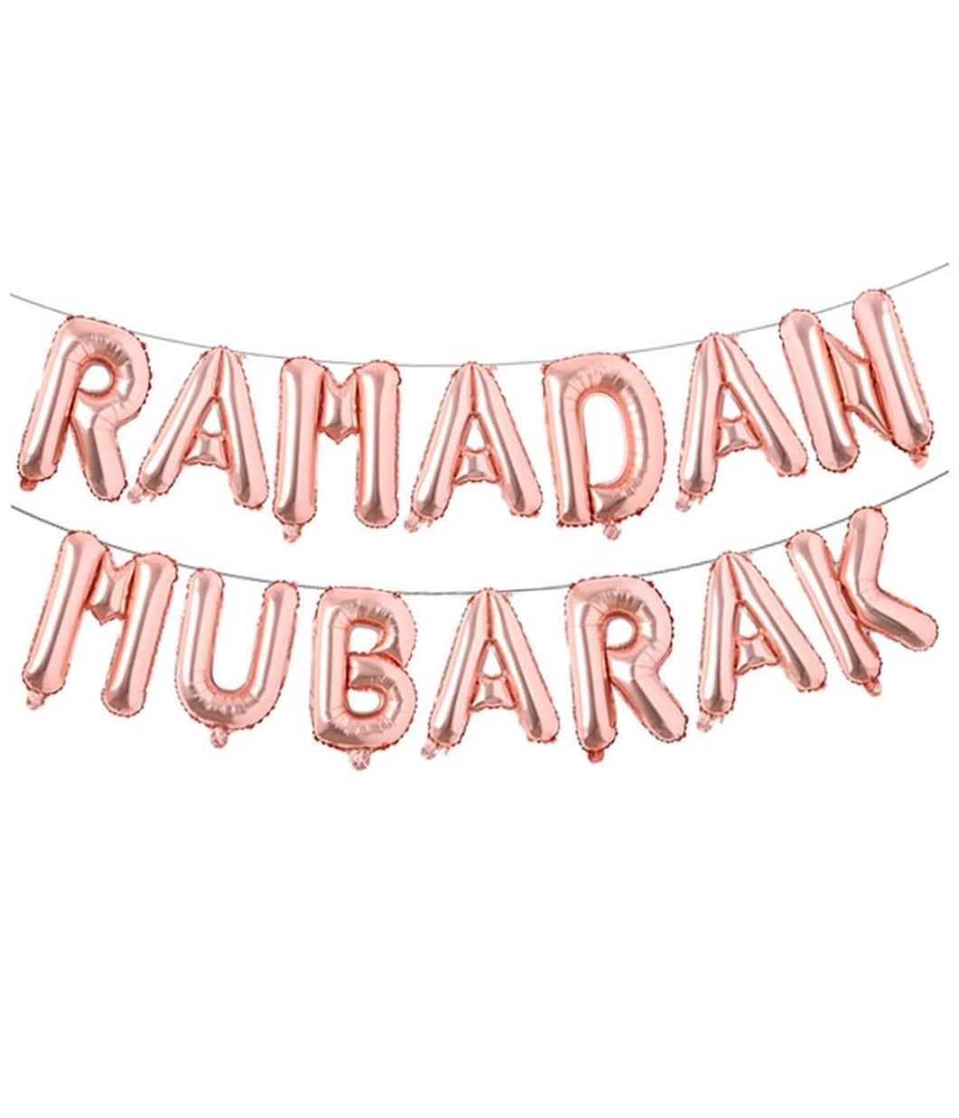 Ramadan Mubarak Balloon banner | Rose Gold