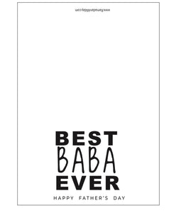 Best Baba Ever Card | Fathers Day Card | digital download