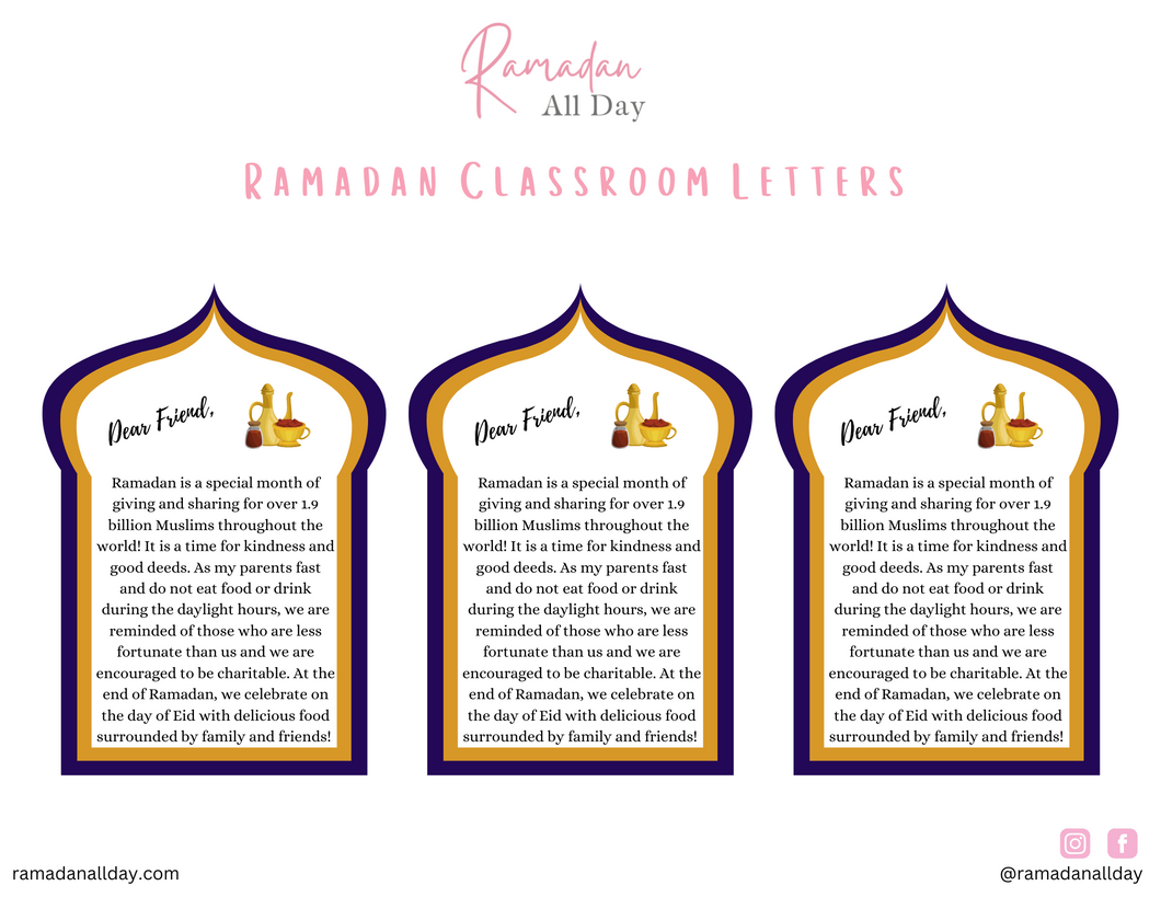 FREE Classroom Ramadan Letter